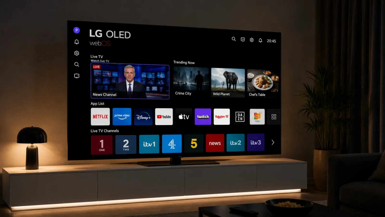 LG OLED Smart TV med webOS och SS IPTV-app